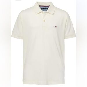 Tommy Hilfiger Boys Short Sleeve Premium Pique Polo Shirt - White - Size 6
